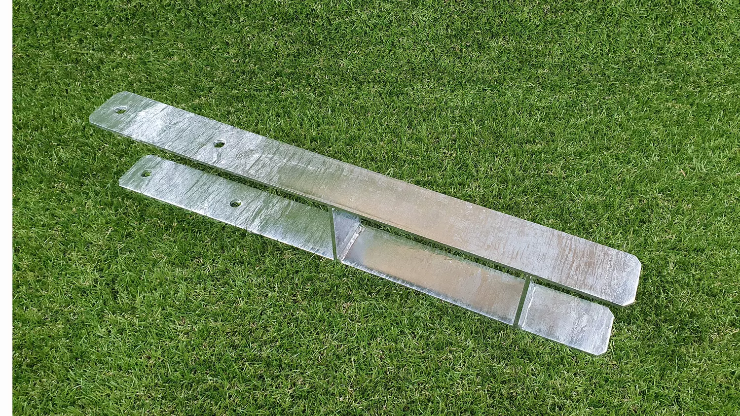 Verzinkte H-Anker silberfarben, für Pfosten 90x90mm