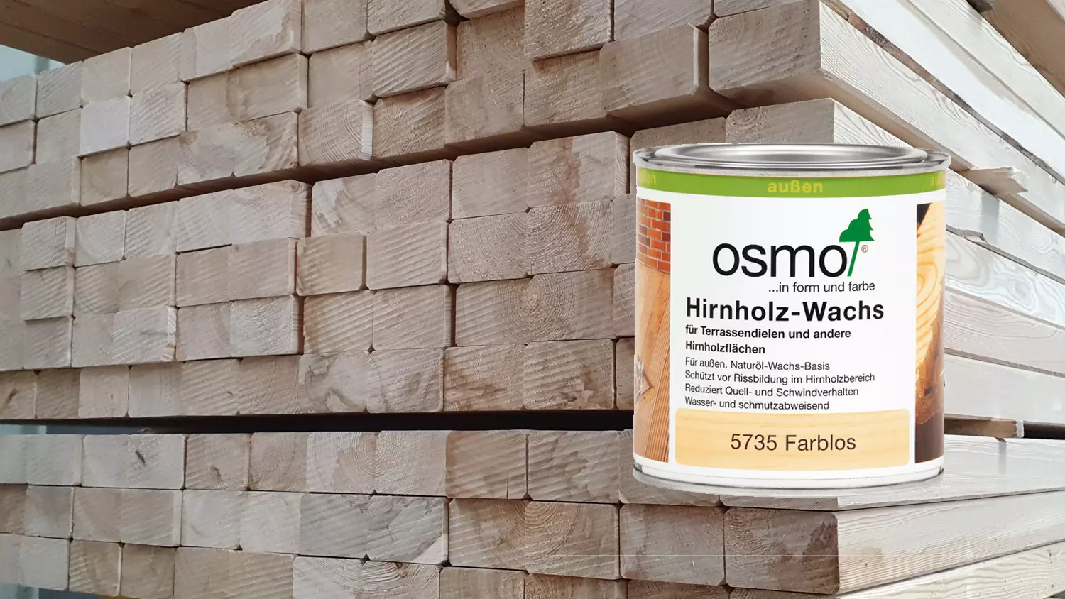 Osmo Hirnholz-Wachs farblos seidenmatt, 0,375 l