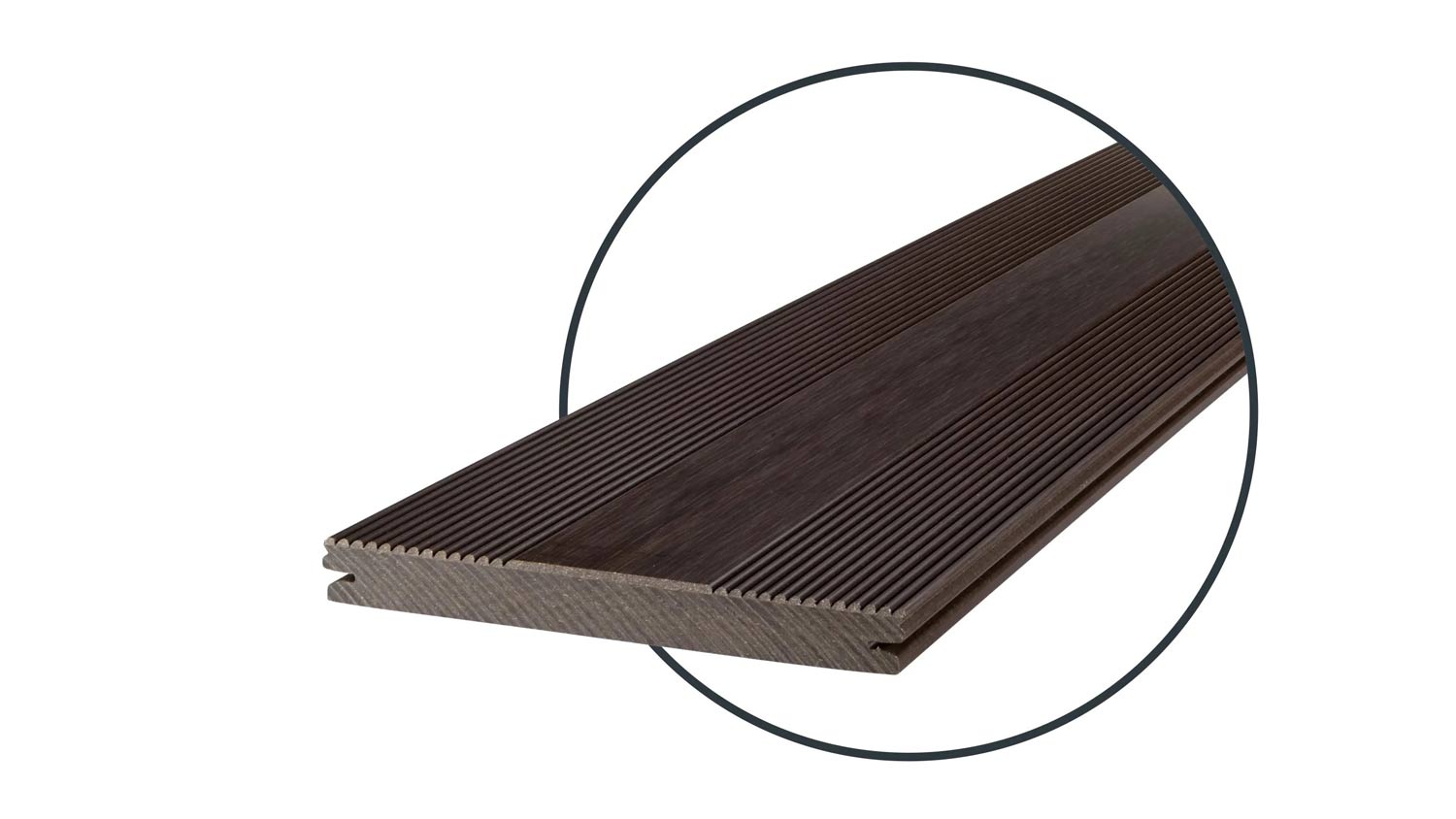 Megawood WPC Terrassendiele Classic Varia 21x195mm, Länge 4,20m, Varia Schokoschwarz, teilgeriffelt, HARZart