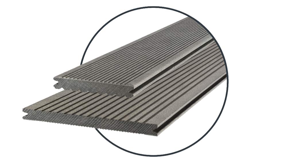 Megawood WPC Terrassendiele Classic 21x145mm, fein/grob, gebürstet, HOLZart 